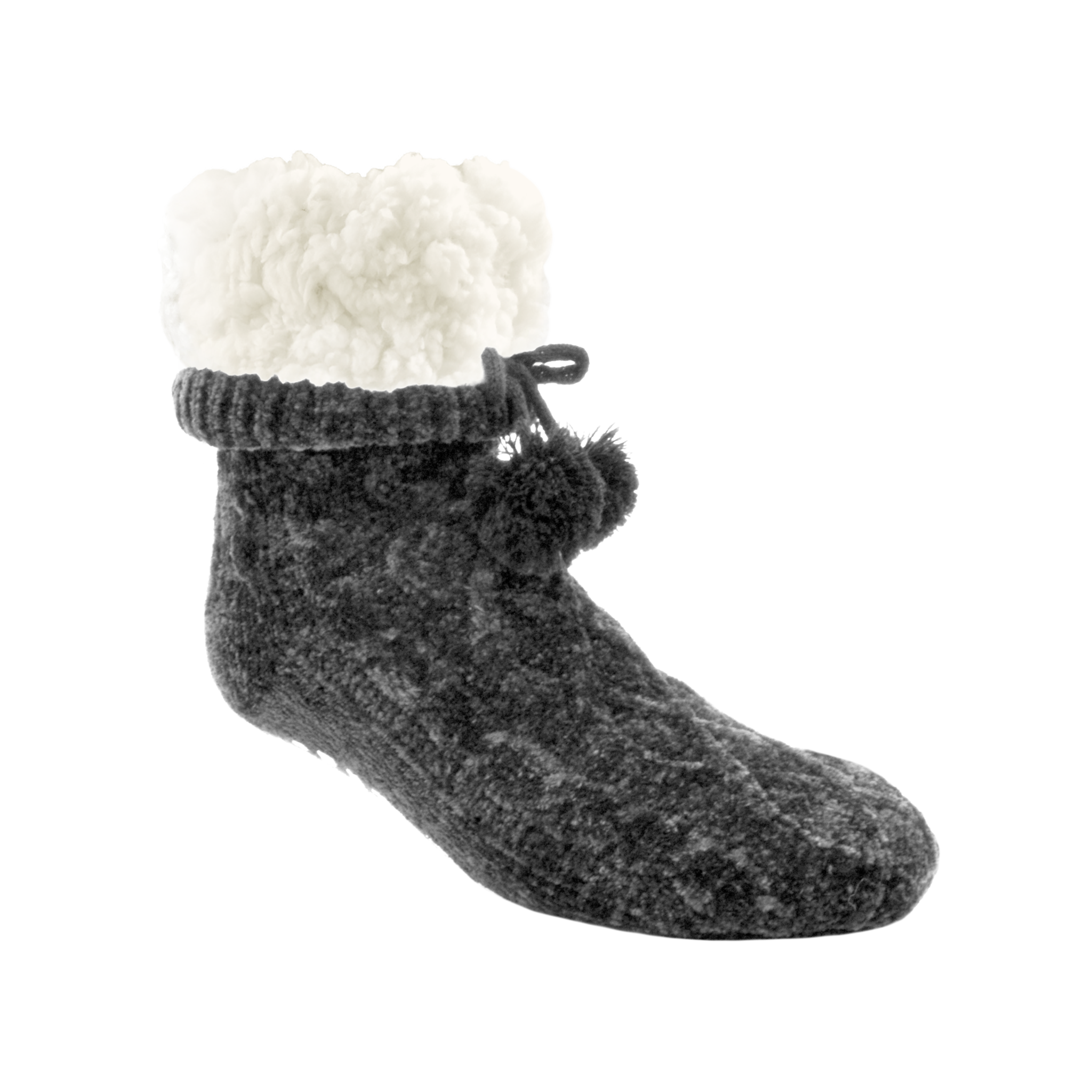 Grey Chenille - Original Size Pudus Slipper Socks    