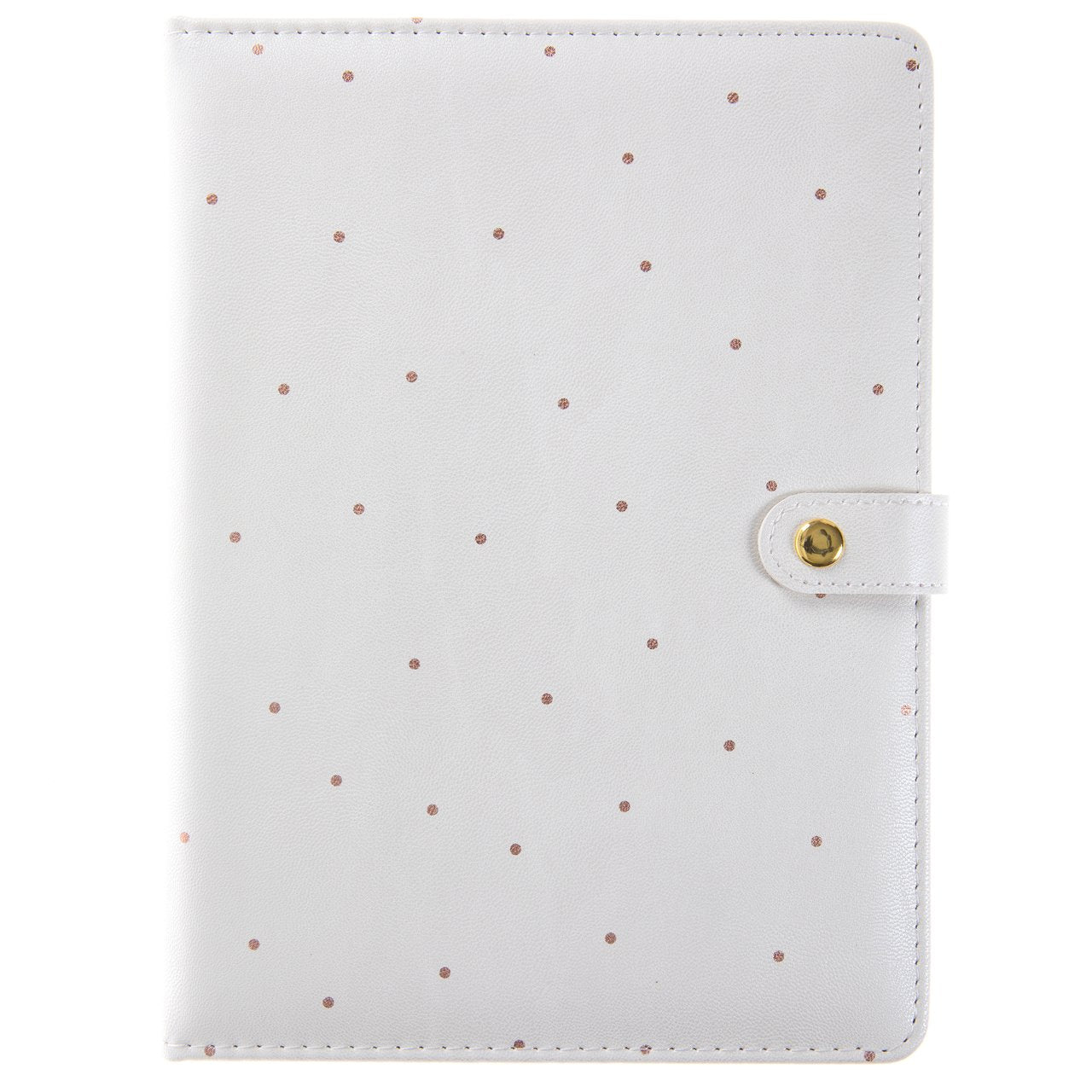 Snap Journal - Pearl With Rose Gold Dots    