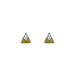 Sita Brass Triangle With Mother of Pearl Post Earrings    