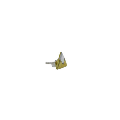Sita Brass Triangle With Mother of Pearl Post Earrings    
