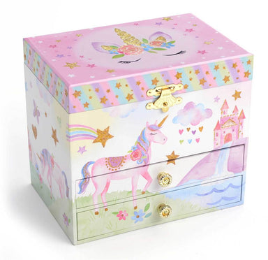 Rainbow Unicorn Musical 2 Drawer Jewelry Box    