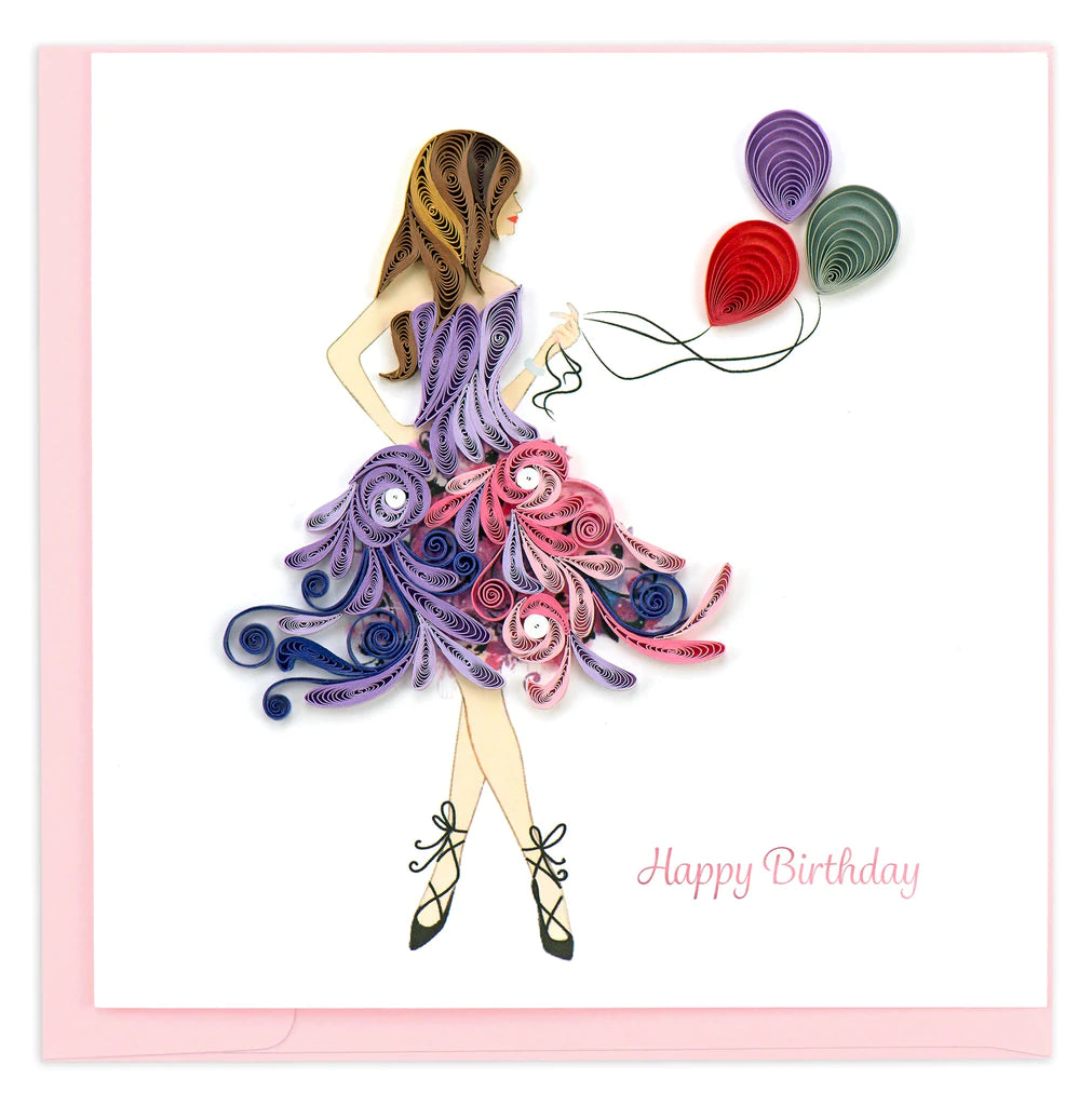 Birthday Girl - Blank Quilling Card    