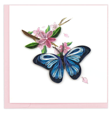 Blue Butterfly - Blank Quilling Card    