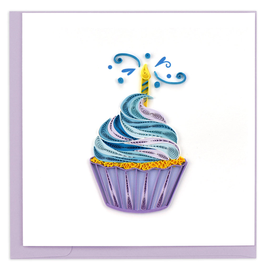 Cupcake & Candle - Blank Quilling Card    