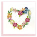 Floral Heart Wreath - Blank Quilling Card    