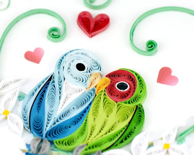 Love Birds - Blank Quilling Card    