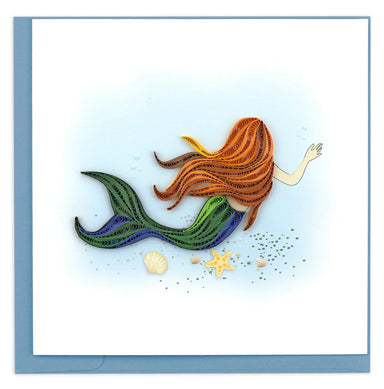 Mermaid - Blank Quilling Enclosure Card    