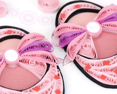 Pink Baby Booties - Blank Quilling Enclosure Card    