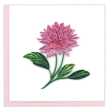 Pink Dahlia - Blank Quilling Card    