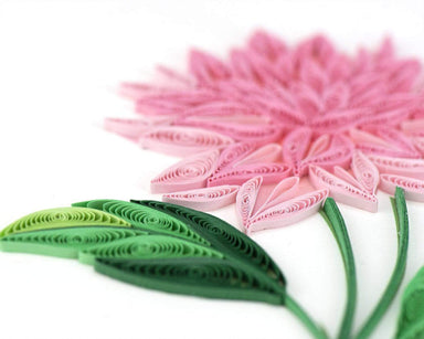 Pink Dahlia - Blank Quilling Card    