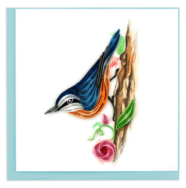Red Breasted Nuthatch - Blank Quilling Card    