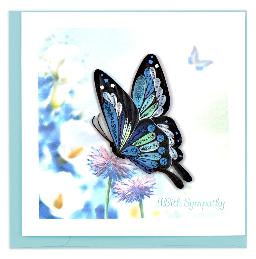 Sympathy Butterfly - Blank Quilling Card    