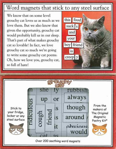 Magnetic Poetry - Grouchy Cat    