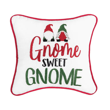 Gnome Sweet Gnome 10x10 Throw Pillow    