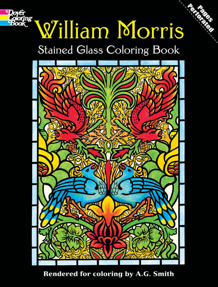 William Morris Stained Glass Coloring Book    