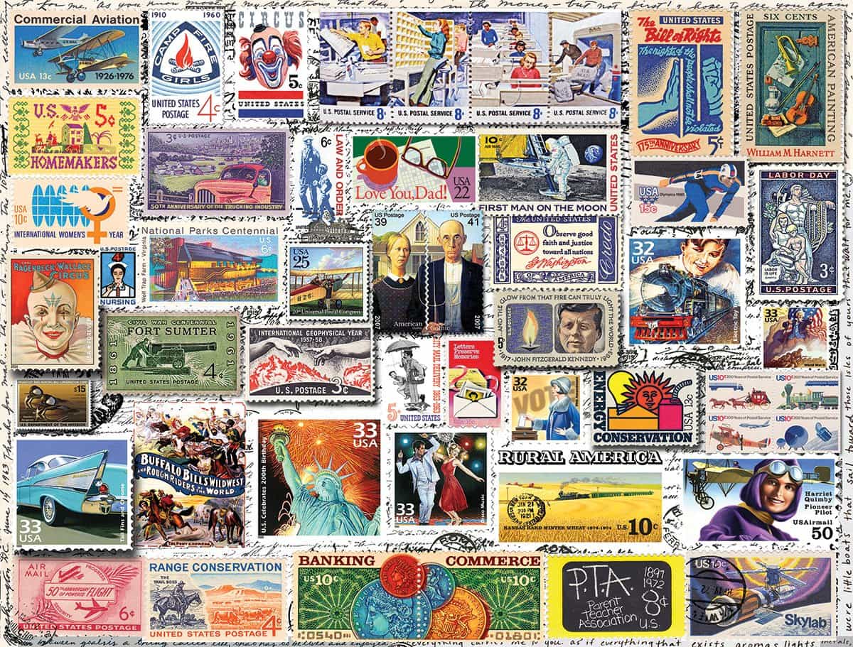 Classic Stamps 500 Piece Puzzle    
