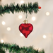 Old World Christmas - Shiny Red Heart Ornament    