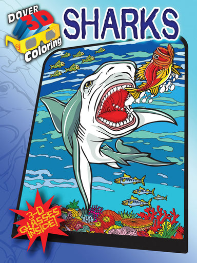 3D Coloring Book - Sharks    