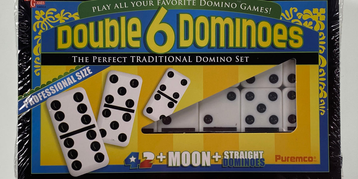 Double 6 Black Dot Dominoes - Professional Size, AreYouGame