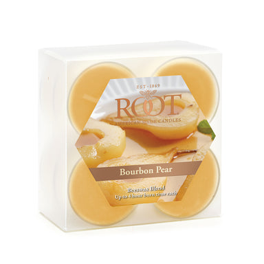 Root Candles Tea Lights - Bourbon Pear Box of 8    