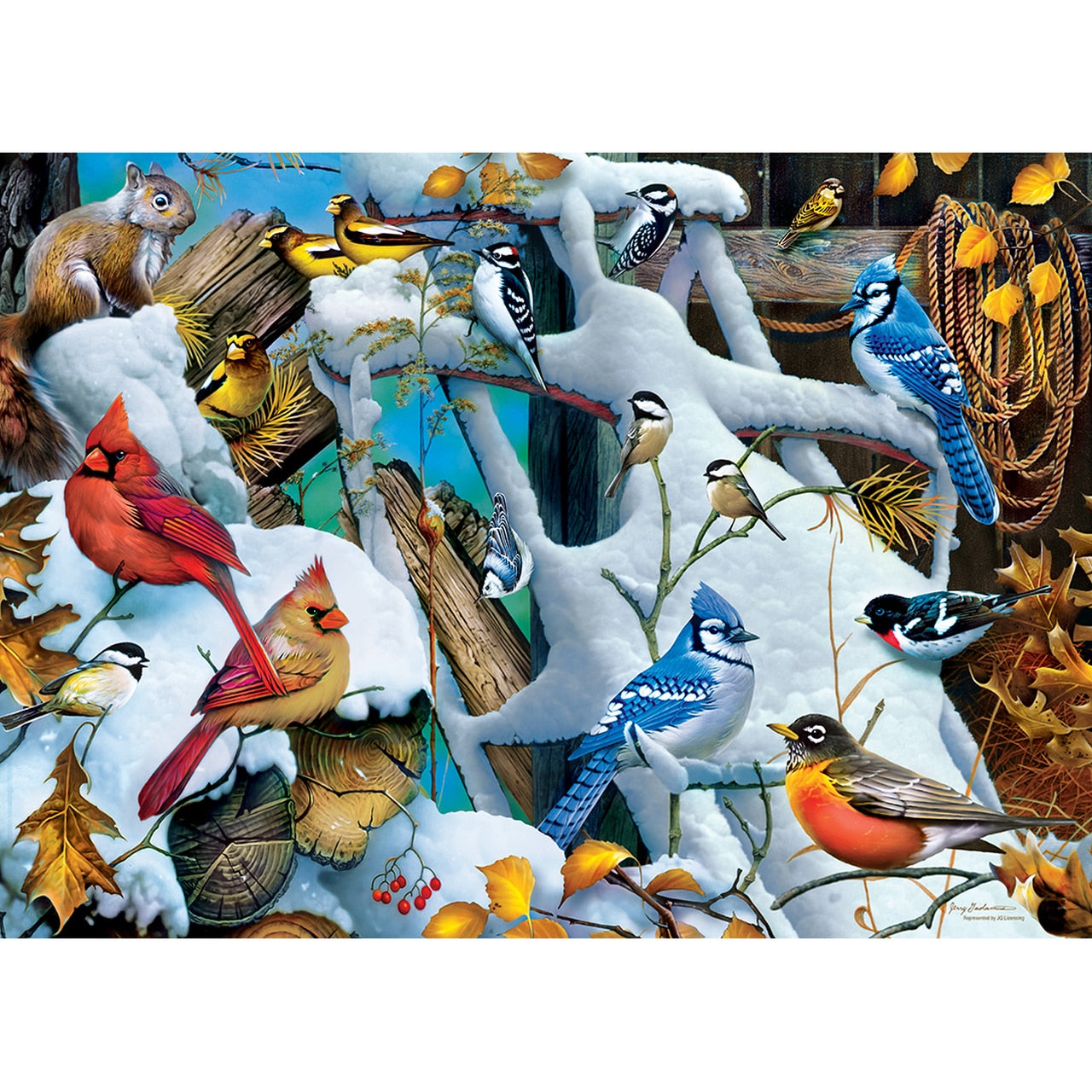 Snow Birds 1000 Piece Audubon Puzzle    