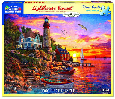 Lighthouse Sunset 1000 Piece Puzzle    