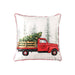 Farm Fresh Trees Red Truck - 18x18 Lighted Pillow    