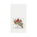 Be Merry Cardinal on Pine - Waffle Weave Kitchen Towel    