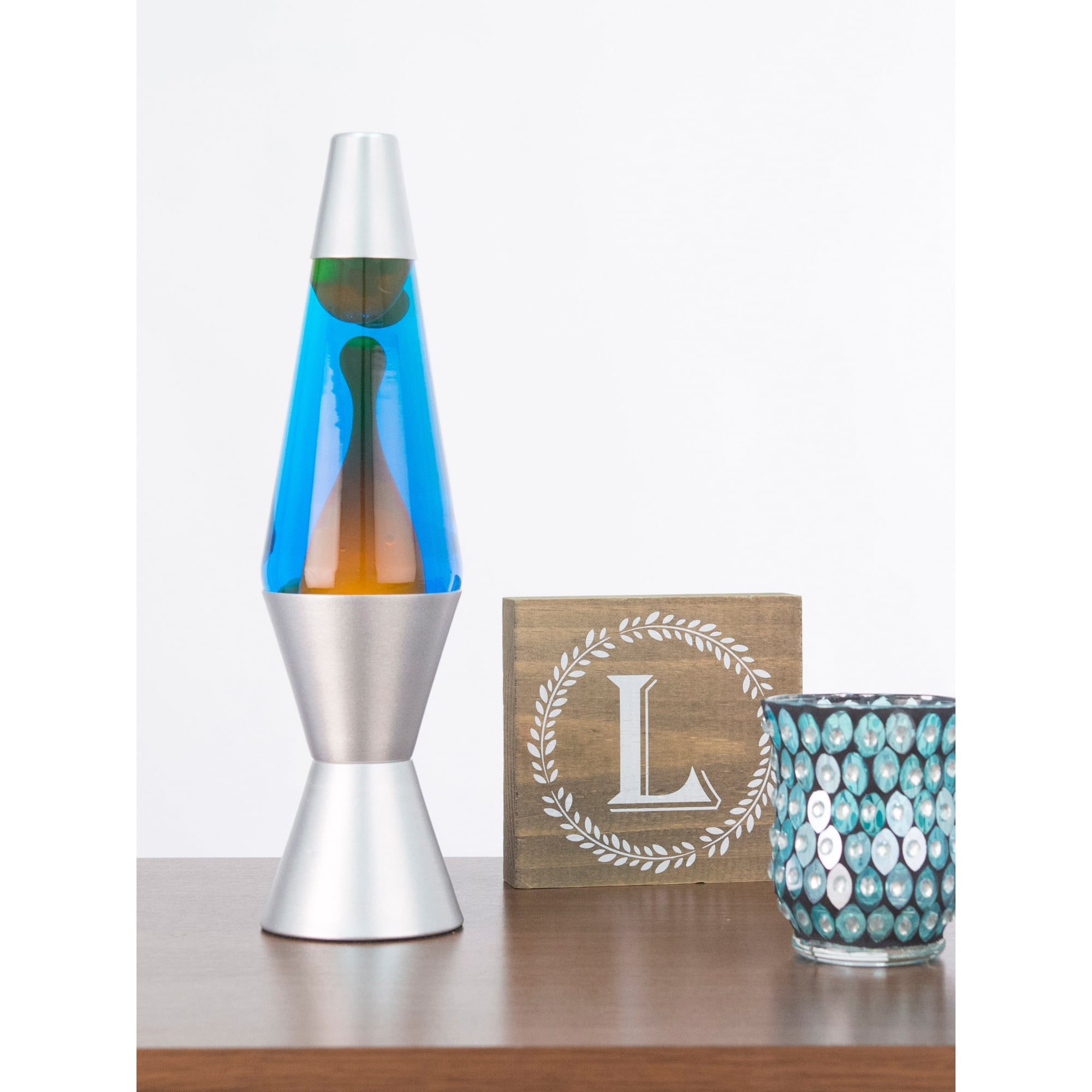 Lava Lamp - 14.5" Orange & Blue    