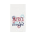 America The Beautiful Emboridered Waffle Weave Kitchen Towel    