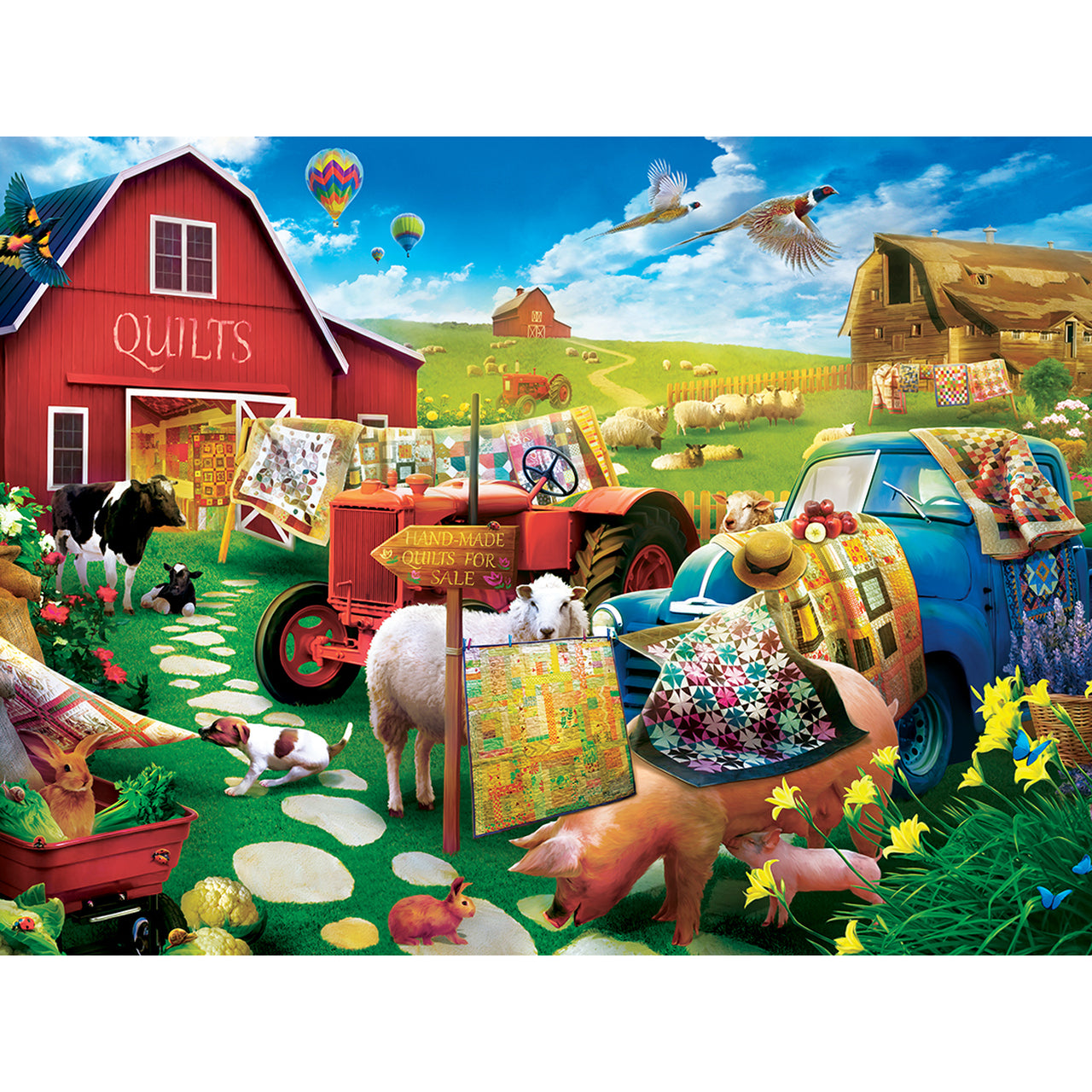 Quilt Country 300 Piece Large Format Green Acres Puzzle    