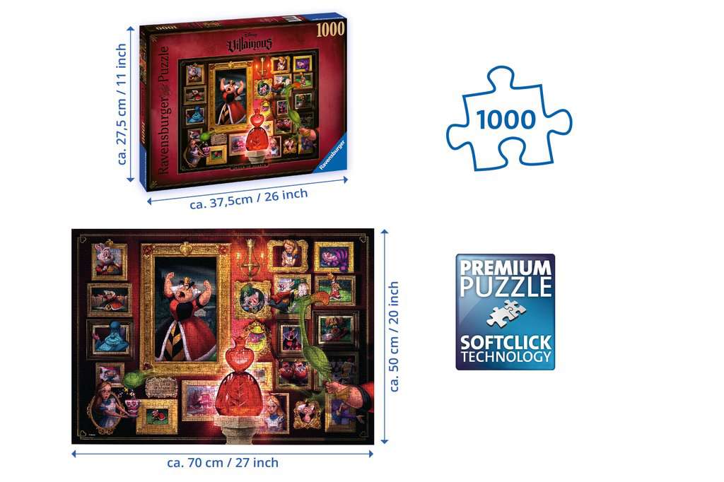 Queen of Hearts Villainous 1000 piece puzzle    