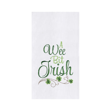A Wee Bit Irish Embroidered Floursack Kitchen Towel    