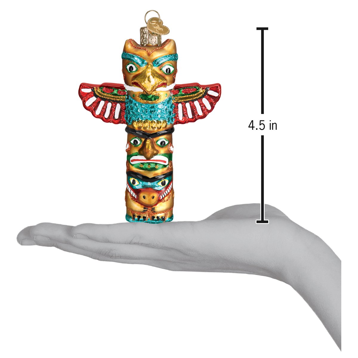 Dollhouse Totem Pole Ornament – 1:12 Scale Native American Miniature Statue For Miniature Displays