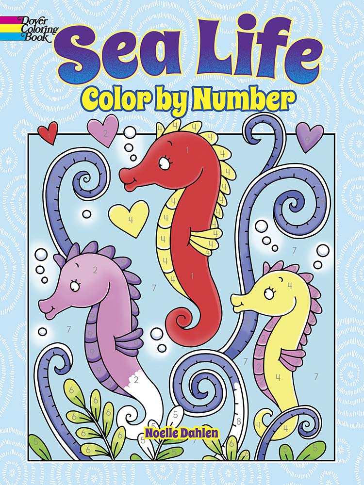Sea Life Color By Number Coloring Book    