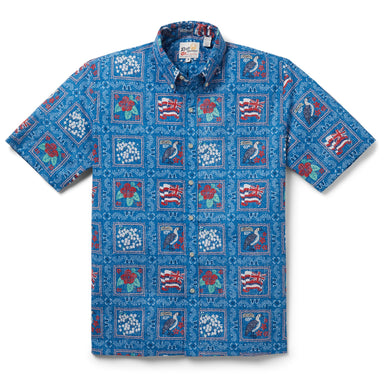 Reyn Spooner 65th Anniversary Lahaina Sailor Camp Shirt Vallarta Blue M  805766133203