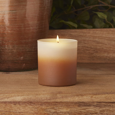Acorns & Suede 8oz Ombre Glass Candle    