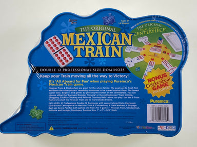 Mexican Train Deluxe Domino Set With Dots In Collectable Tin    