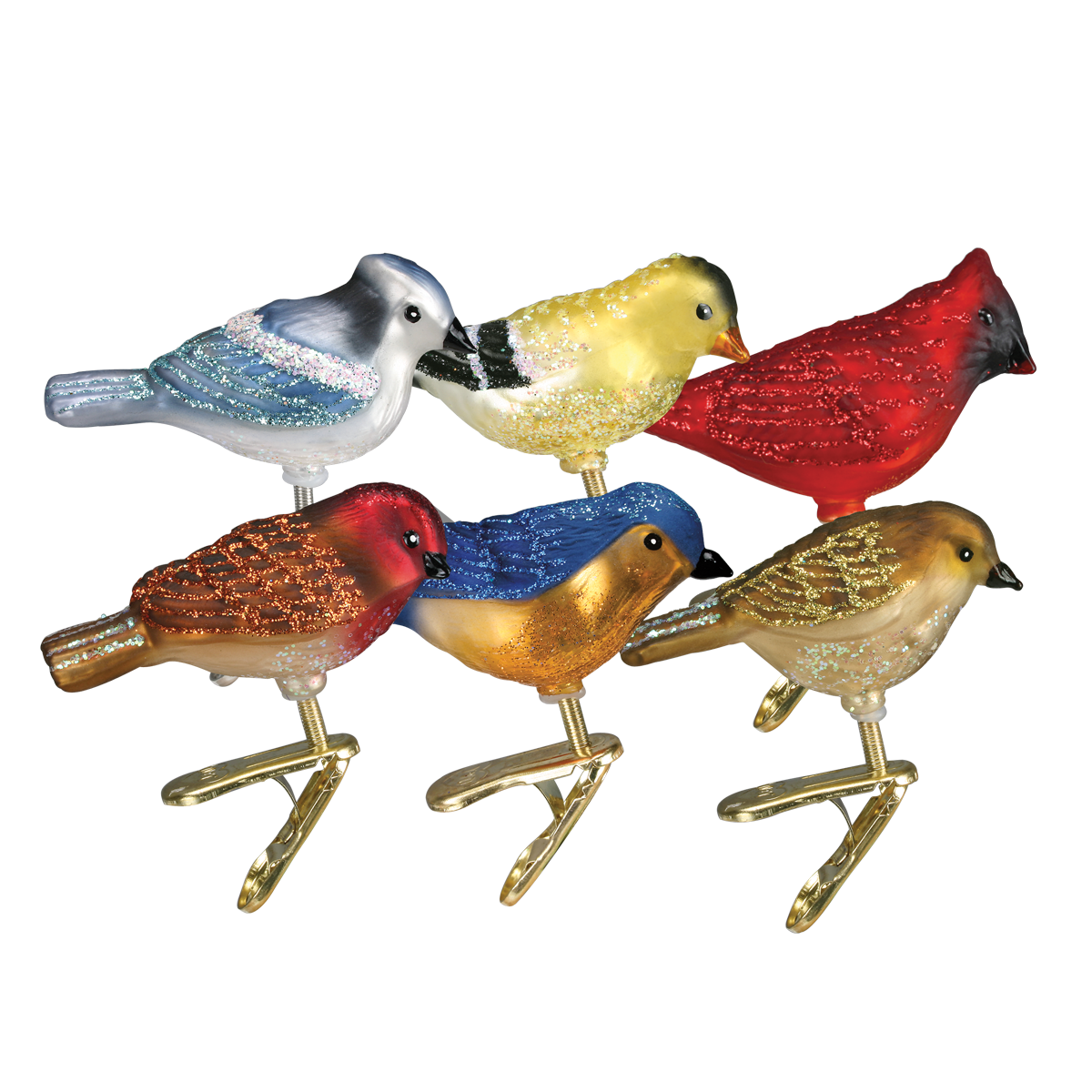 Old World Christmas - Mini Songbirds (Single) Assorted Clip On Ornament    