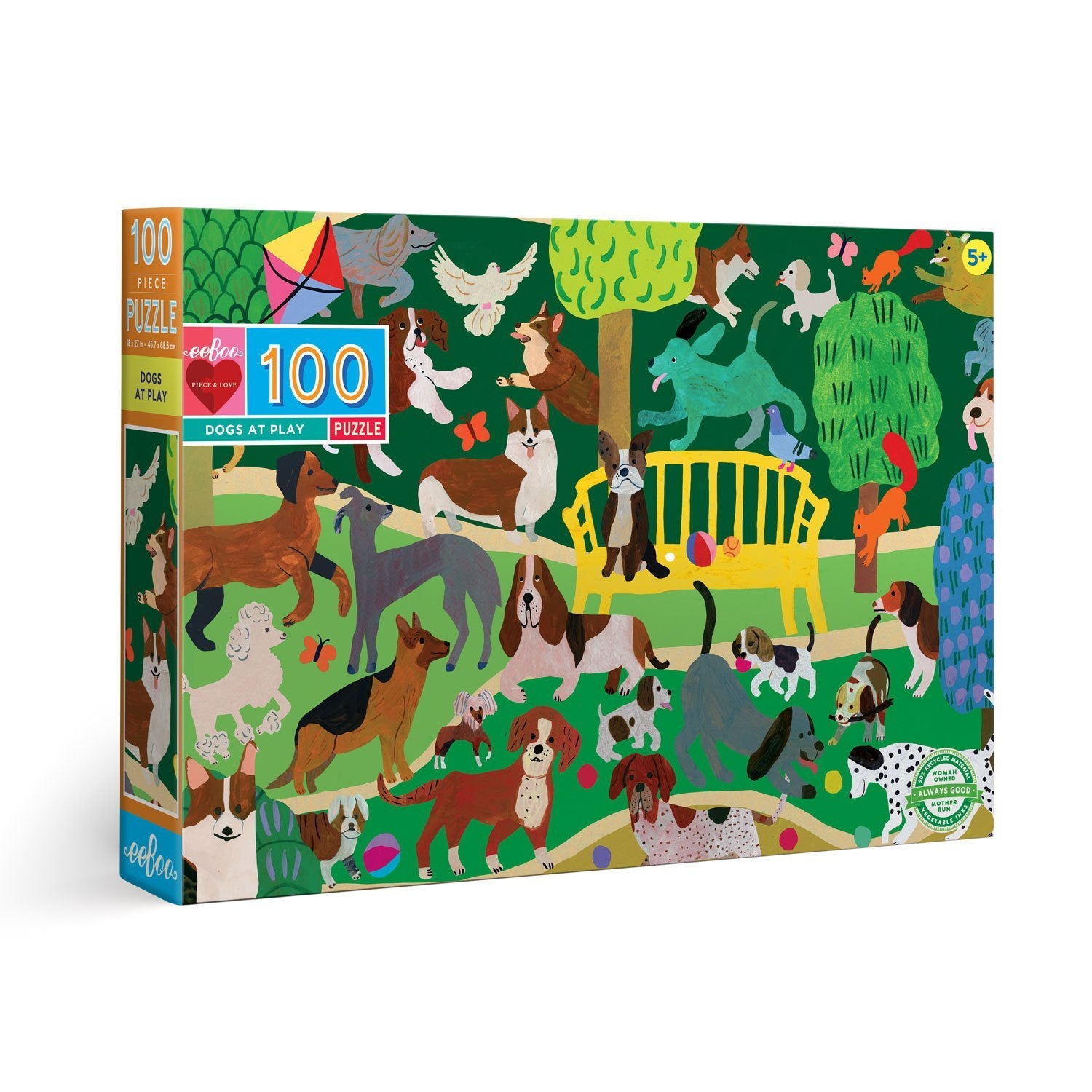 Dogs At Play 100 Piece Puzzle    