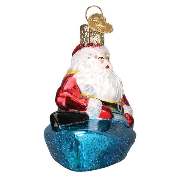 Old World Christmas - Santa In Kayak Ornament    