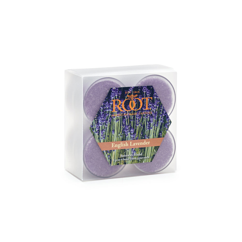 Root Candles Tea Lights - English Lavender Box of 8    