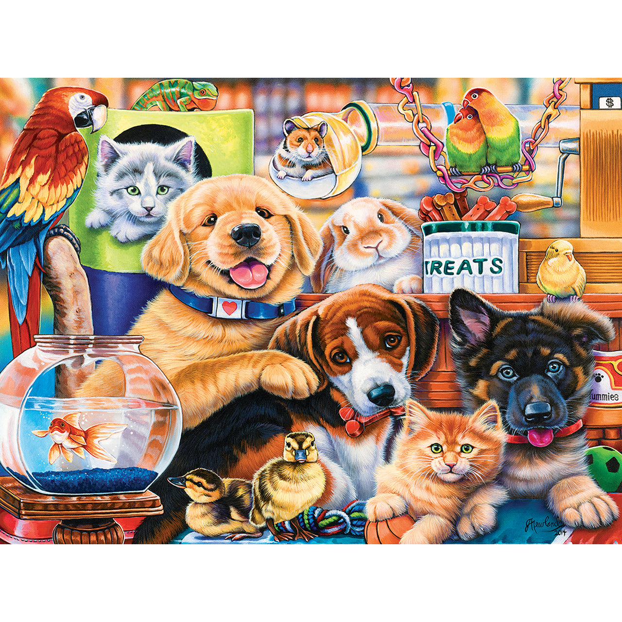 Home Wanted 300 Piece Large Format Playful Paws Puzzle    