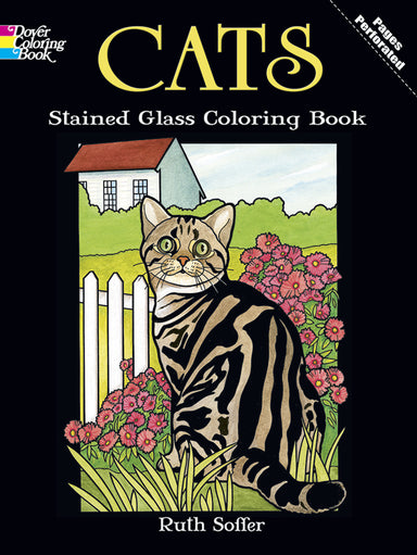 Cats - Stained Glass Coloring Book    