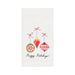 Happy Holidays! Embroidered Ornaments Waffle Weave Kitchen Towel    