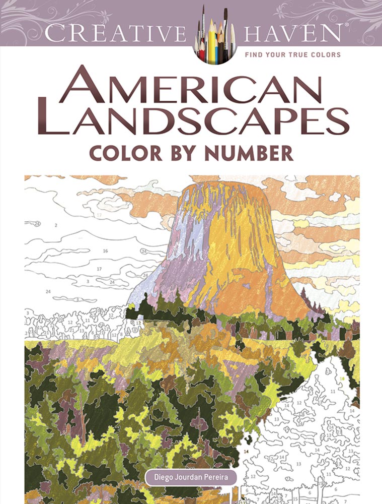 American Landscapes - Creative Haven Color By Number    