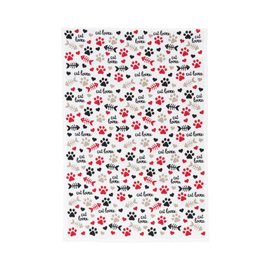 All Over Cat Lover - Printed Flour Sack Kitchen Towel    