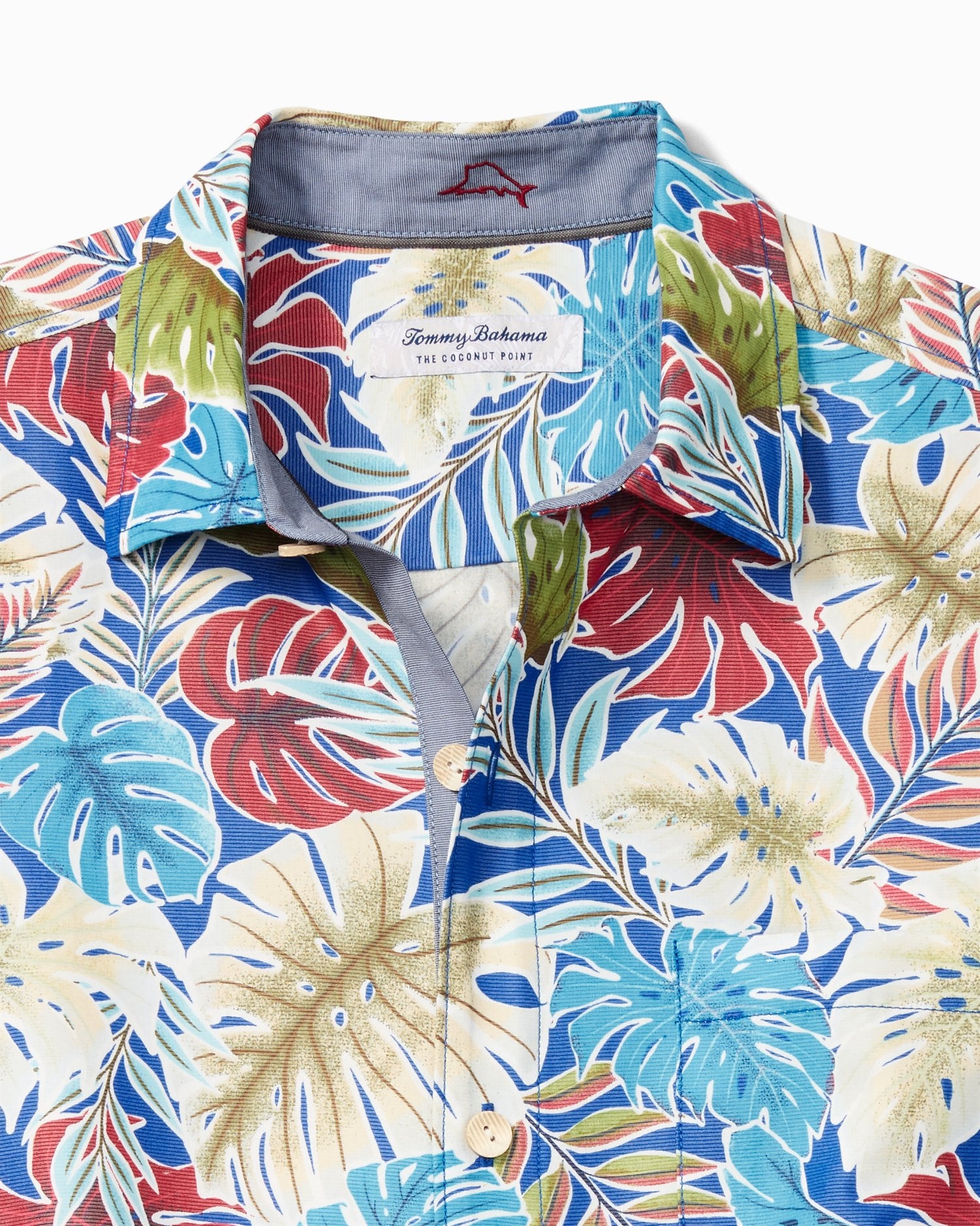 Men's Tommy Bahama Cream Los Angeles Rams Azule Oasis Button-Up Shirt Size: Small