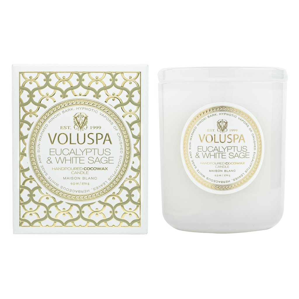Voluspa Classic Candle - Eucalyptus & White Sage    