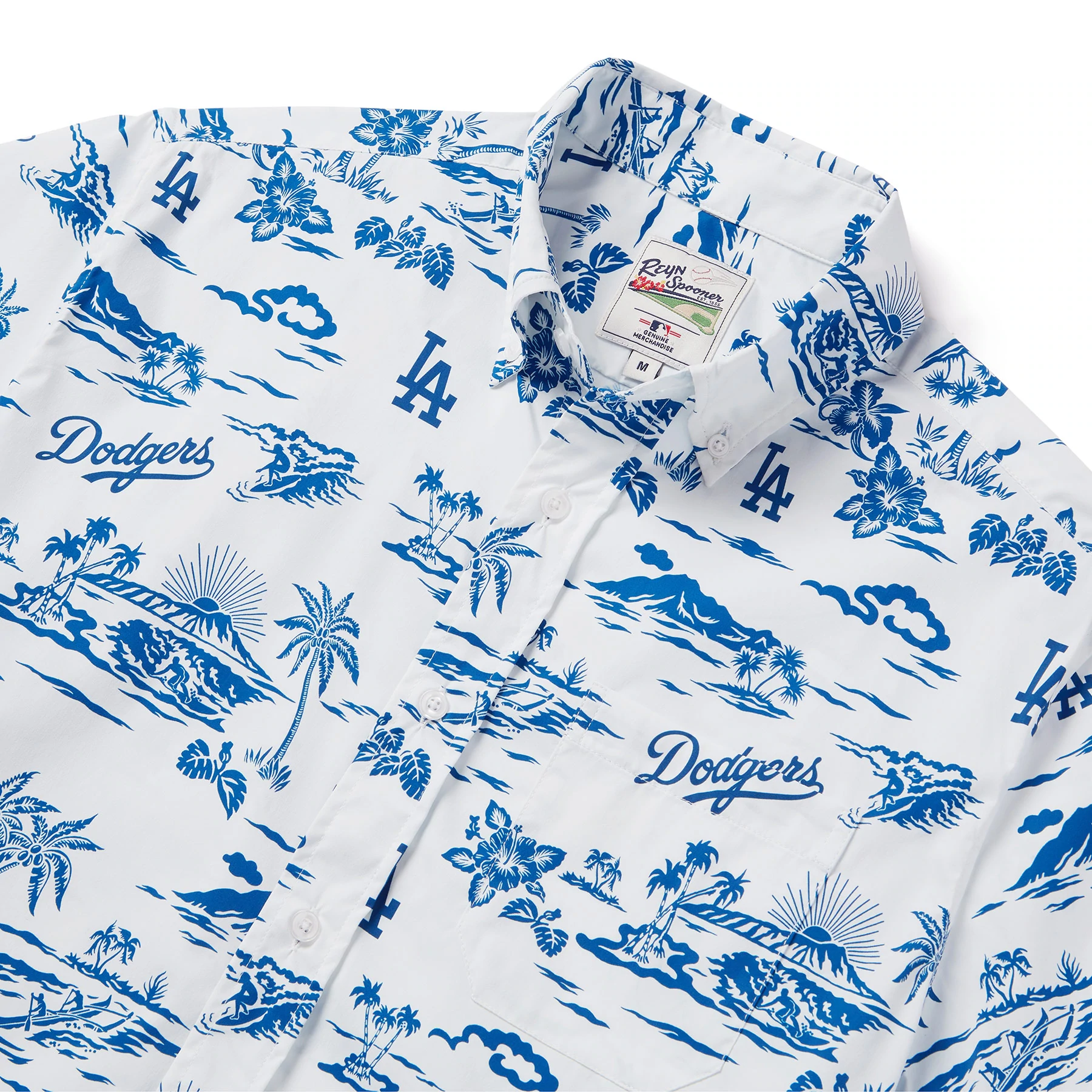 Men's Los Angeles Dodgers Reyn Spooner White Americana Button-Up Shirt